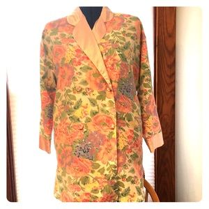 Victoria’s Secret Dble Breasted Pink Floral Pajama